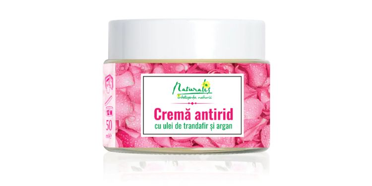 Cremă antirid cu ulei de trandafiri și ulei de argan, Naturalis