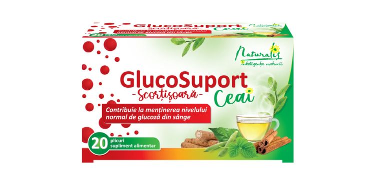 GlucoSuport Ceai – Contribuie la menţinerea nivelului normal de glucoză din sânge