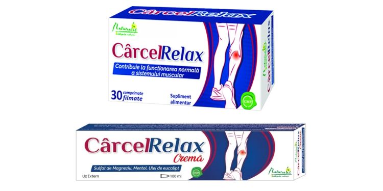 CârcelRelax, Naturalis, crampele musculare, crampe musculare, relaxare, potasiu, magneziu, vitamina B6, deshidratare, 